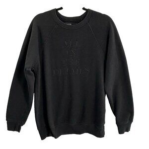 UGMONK Premium Men All in the Details Sweatshirt Sz L Black Crew Neck 49-11
